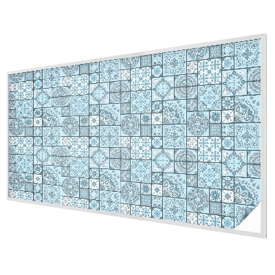 Kék csempék Öntapadós üvegfólia vitrázs mintával