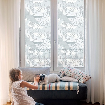 Finom levelek Öntapadós ablakfólia ólomüveg mintával