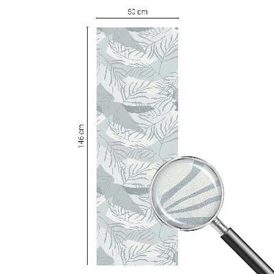 Finom levelek Öntapadós ablakfólia ólomüveg mintával