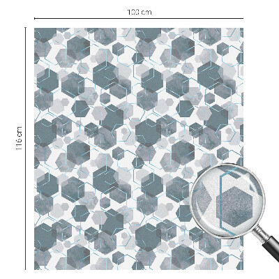 Geometriai hatszögek Öntapadós üvegfólia vitrázs mintával