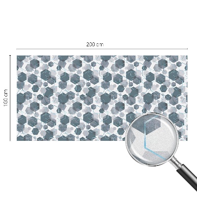 Geometriai hatszögek Öntapadós üvegfólia vitrázs mintával