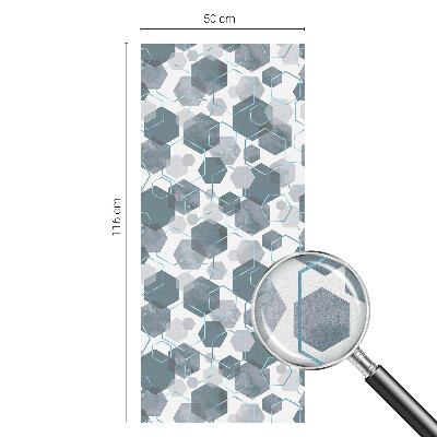 Geometriai hatszögek Öntapadós üvegfólia vitrázs mintával