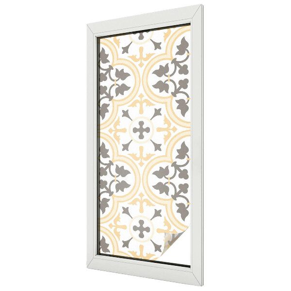 Növényi minták Öntapadós ablakfólia ólomüveg mintával