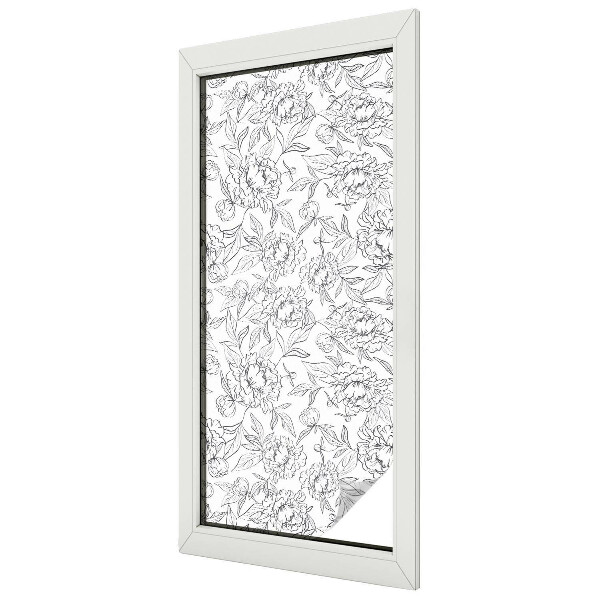 Virágmotívum Üvegfólia ablakra