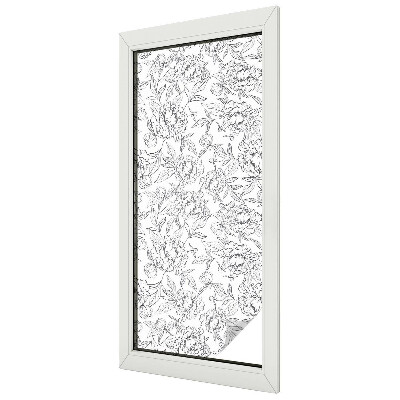 Virágmotívum Üvegfólia ablakra