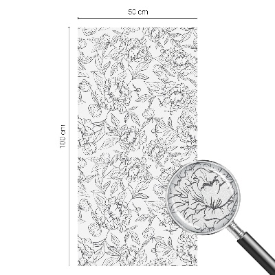 Virágmotívum Üvegfólia ablakra