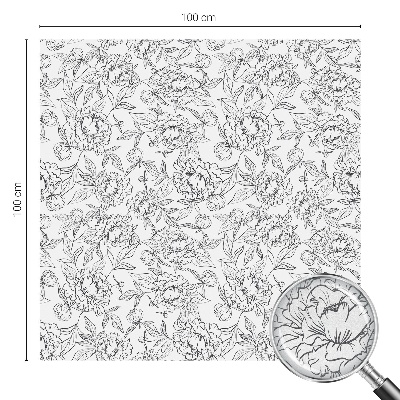 Virágmotívum Üvegfólia ablakra