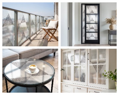 Szürke háromszögek Belátásgátló fólia ablakra