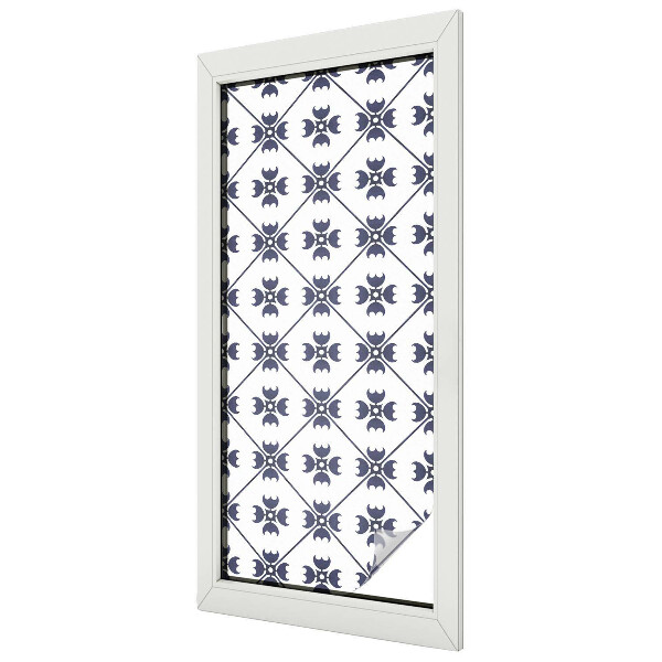 Növényi motívum Öntapadós ablakfólia ólomüveg mintával