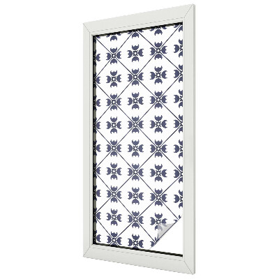 Növényi motívum Öntapadós ablakfólia ólomüveg mintával