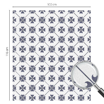 Növényi motívum Öntapadós ablakfólia ólomüveg mintával