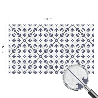 Növényi motívum Öntapadós ablakfólia ólomüveg mintával