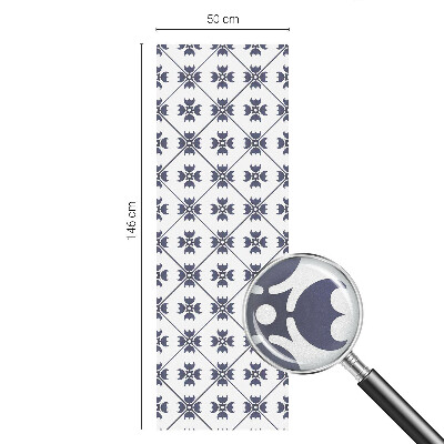 Növényi motívum Öntapadós ablakfólia ólomüveg mintával