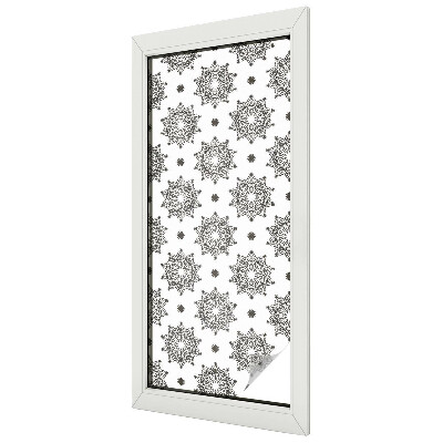 Klasszikus rozetták Öntapadós ablakfólia ólomüveg mintával