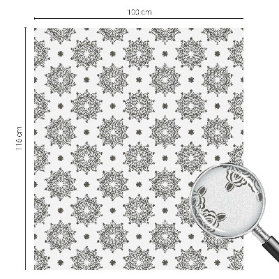 Klasszikus rozetták Öntapadós ablakfólia ólomüveg mintával