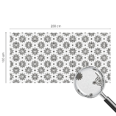 Klasszikus rozetták Öntapadós ablakfólia ólomüveg mintával