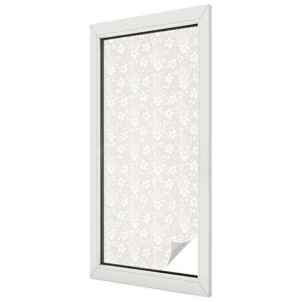 Finom virágok Öntapadós üvegfólia vitrázs mintával