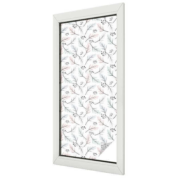 növényi levelek Öntapadós üvegfólia vitrázs mintával