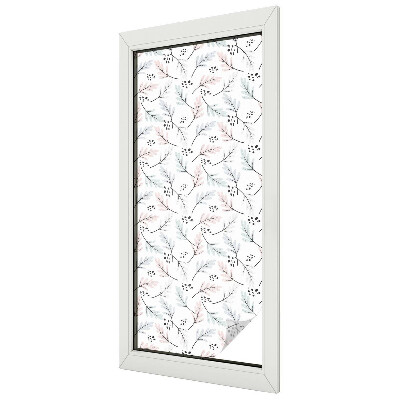 növényi levelek Öntapadós üvegfólia vitrázs mintával