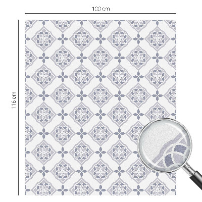 Virágos rombuszok Ablaküveg fólia belátásgátló