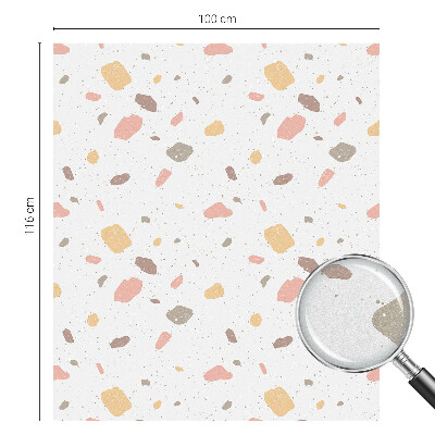 Absztrakt terrazzo Ablaküveg fólia belátásgátló