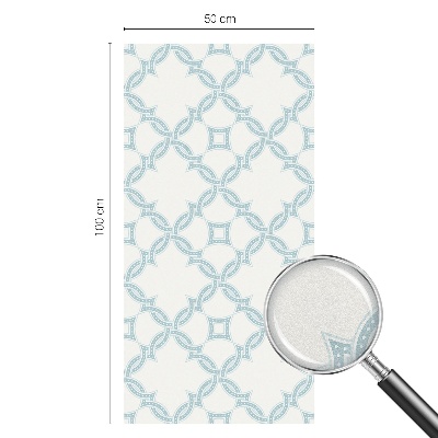 Kék geometria Belátásgátló fólia ablakra