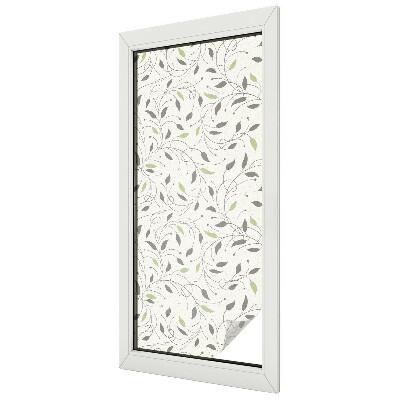 Hajtások levelei Öntapadós üvegfólia vitrázs mintával