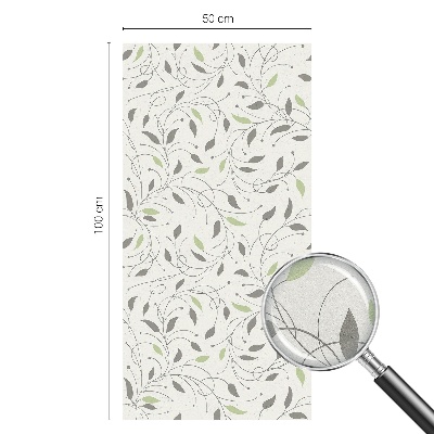 Hajtások levelei Öntapadós üvegfólia vitrázs mintával