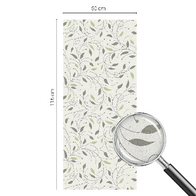 Hajtások levelei Öntapadós üvegfólia vitrázs mintával