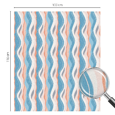 Hullámos ritmus Öntapadós üvegfólia vitrázs mintával