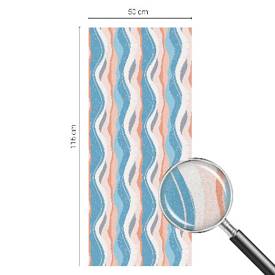 Hullámos ritmus Öntapadós üvegfólia vitrázs mintával