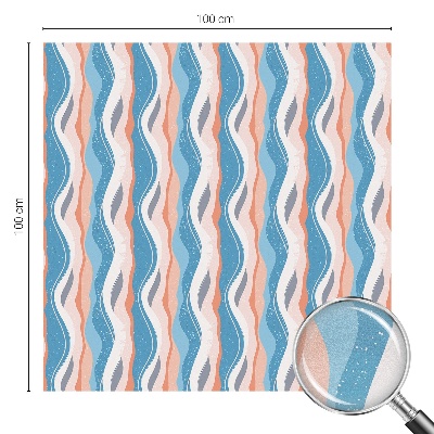 Hullámos ritmus Öntapadós üvegfólia vitrázs mintával