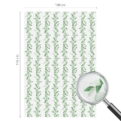 Zöld füzérek Ablaküveg fólia belátásgátló