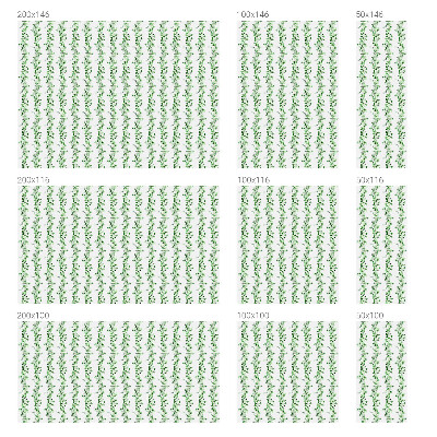 Zöld füzérek Ablaküveg fólia belátásgátló