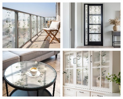 Növényi varázs Öntapadós ablakfólia ólomüveg mintával