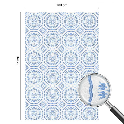 Virágdíszek Öntapadós ablakfólia ólomüveg mintával