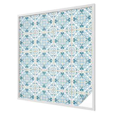 Virágos csempe Öntapadós ablakfólia ólomüveg mintával