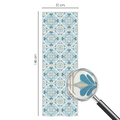 Virágos csempe Öntapadós ablakfólia ólomüveg mintával