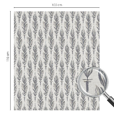 Elegáns tollak Öntapadós üvegfólia vitrázs mintával