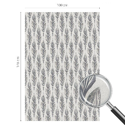 Elegáns tollak Öntapadós üvegfólia vitrázs mintával