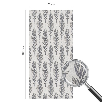 Elegáns tollak Öntapadós üvegfólia vitrázs mintával