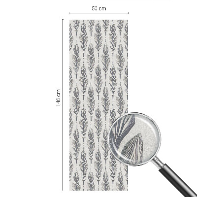 Elegáns tollak Öntapadós üvegfólia vitrázs mintával