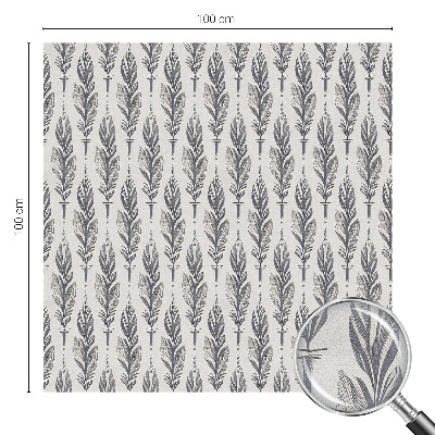 Elegáns tollak Öntapadós üvegfólia vitrázs mintával