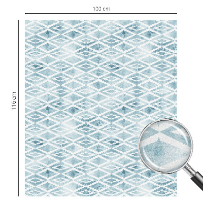 Kék rombuszok Öntapadós üvegfólia vitrázs mintával
