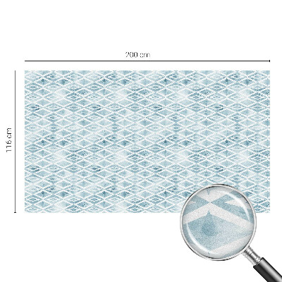 Kék rombuszok Öntapadós üvegfólia vitrázs mintával