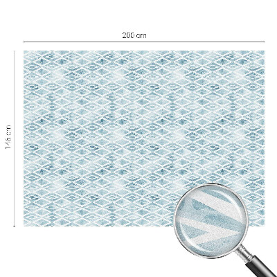 Kék rombuszok Öntapadós üvegfólia vitrázs mintával