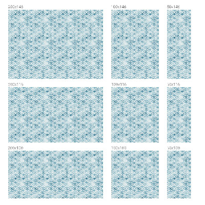 Kék rombuszok Öntapadós üvegfólia vitrázs mintával