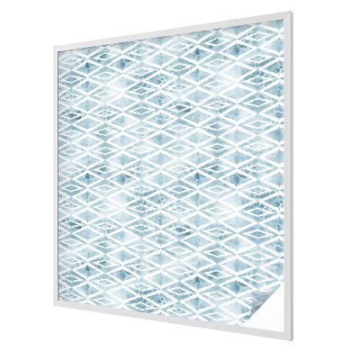 Kék rombuszok Öntapadós üvegfólia vitrázs mintával