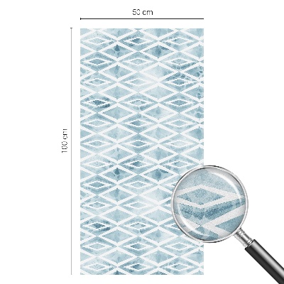 Kék rombuszok Öntapadós üvegfólia vitrázs mintával