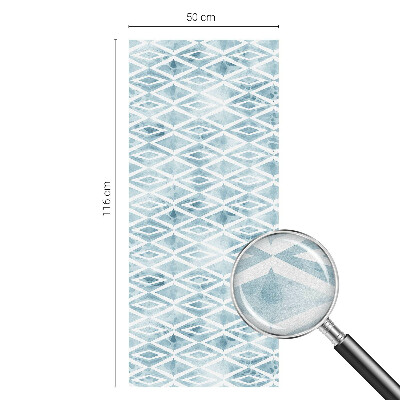 Kék rombuszok Öntapadós üvegfólia vitrázs mintával